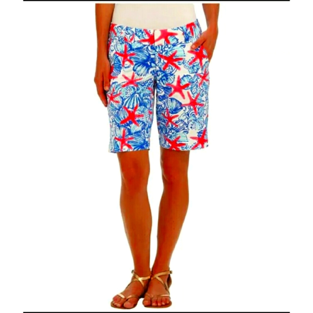 Lilly Pulitzer Chipper Shorts She She Shells sz 2 NWT Red White &Blue - 4th July